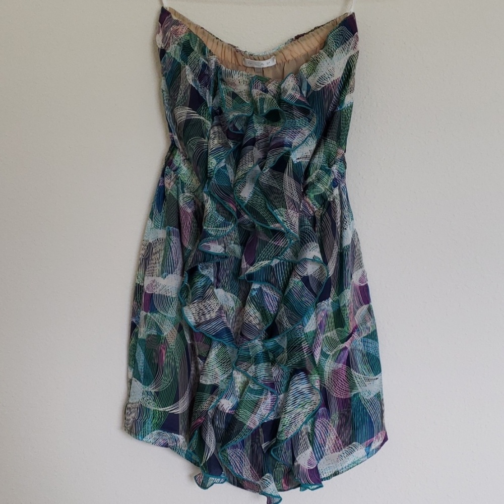 Glam Ruffled Strapless Dress